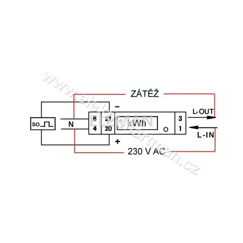 elektroměr modulový DDS353 50A MID, 1mod. LCD 1fáz. 1tarif, fakturační