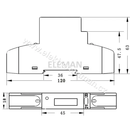 elektroměr modulový DDS353 50A MID, 1mod. LCD 1fáz. 1tarif, fakturační