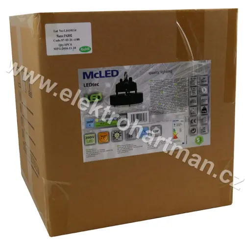 reflektor LED LEDtec 200W, 28000lm, 5000K, úhel 120°, IP65 /ML-611.315.63.0/