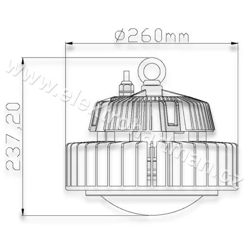 reflektor LED LEDtec 200W, 28000lm, 5000K, úhel 120°, IP65 /ML-611.315.63.0/
