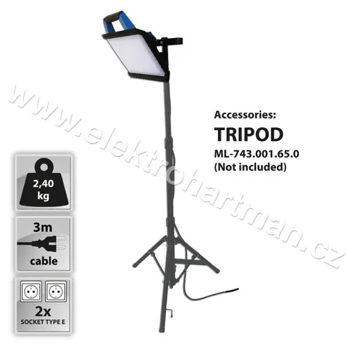 reflektor LED Calipso 45W, 3800lm/1900lm, 6500K, úhel 120°, IP54 /ML.511.600.65.0/