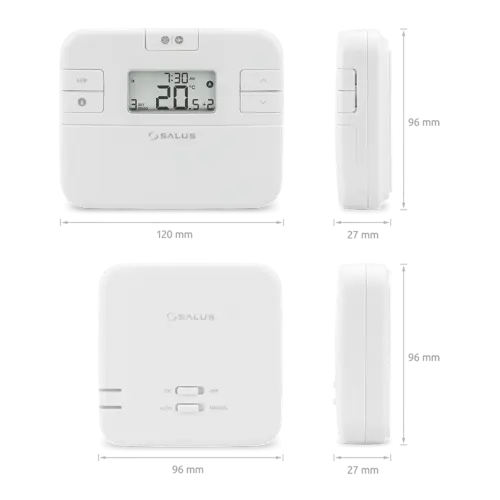 termostat digitální SALUS RT510RF bezdrátový, programovatelný, nástěnný přijímač