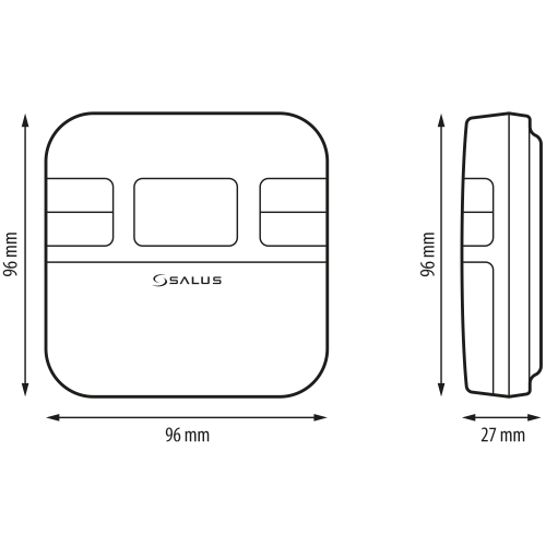 termostat digitální SALUS RT310, 0-230V, 0,25°C, 3A