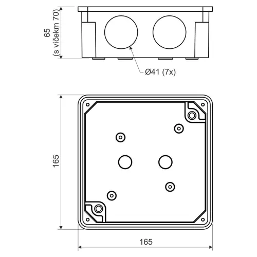 krabice pancéřová 8117 LA IP54 Kopos tmavě šedá