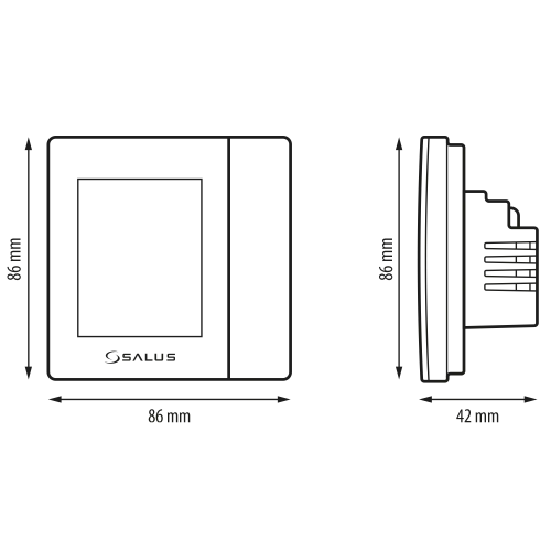 termostat digitální SALUS VS30W programovatelný 4v1, 230V, bílý