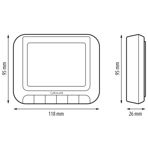 termostat digitální SALUS RT520 programovatelný, Open-therm  0,25°C, 3A