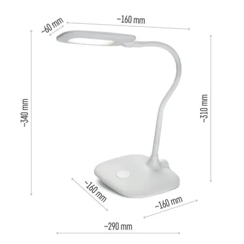 LED stolní lampa STELLA, bílá