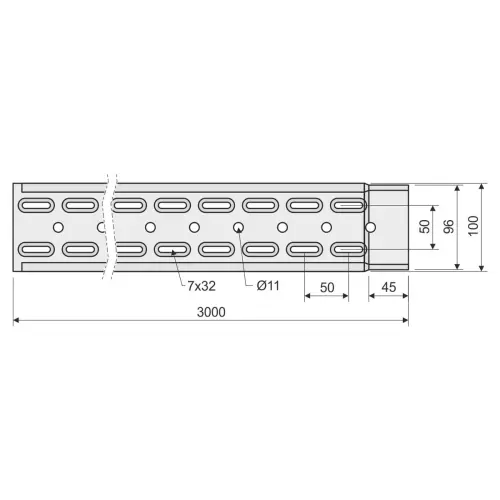 žlab s int.spoj. JUPITER KZI 60X100X0.75 S