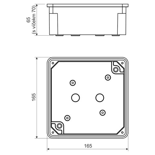 krabice pancéřová 8119 KA IP54 Kopos světle šedá