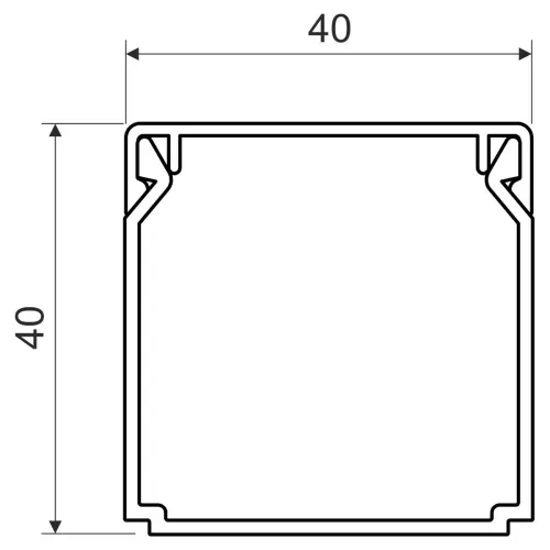 lišta LHD 40x40 HD 2m Kopos