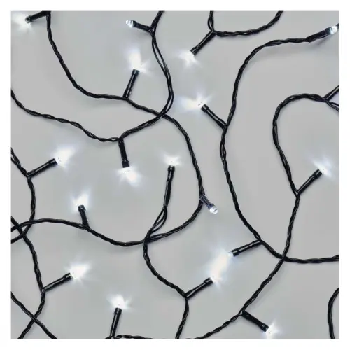 Standard LED spojovací vánoční řetěz – záclona, 1x2 m, venkovní, studená bílá, časovač EMOS D1EC01
