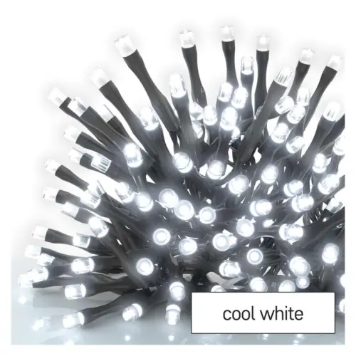 Standard LED spojovací vánoční řetěz – záclona, 1x2 m, venkovní, studená bílá, časovač EMOS D1EC01