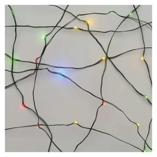 řetěz LED vánoční nano zelený, 7,5 m, venkovní i vnitřní, multicolor, časovač EMOS D3AM02