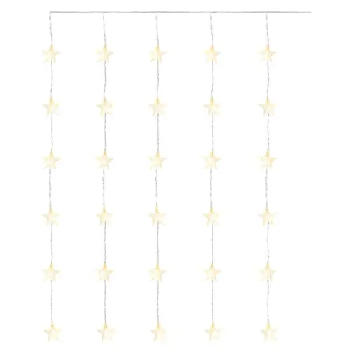 LED vánoční závěs – hvězdy, 120x90 cm, venkovní i vnitřní, teplá bílá, časovač EMOS DCGW01
