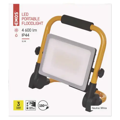 reflektor LED EMOS přenosný 51W 4600lm 4000K IP44 ZS3342