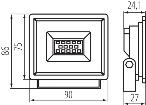 reflektor LED Kanlux GRUN NV LED-10-B LED MILEDO /31390/