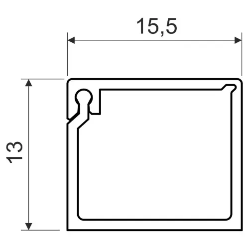 lišta LZ 15x12 HD 2m Kopos