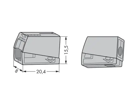 svorka WAGO 224-101 2x2,5 pevný + slaněný