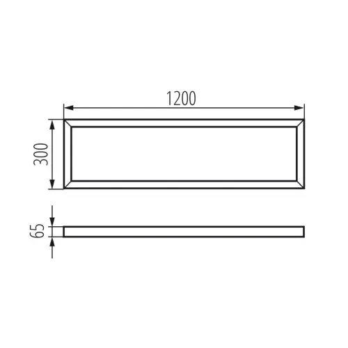 rámeček KANLUX ADTR-H 12030 W pro přisazenou montáž, hl.65mm /33390/