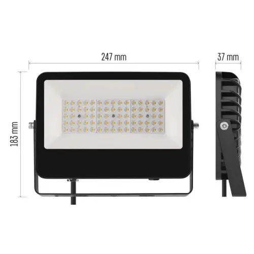 reflektor LED EMOS AVENO 48W 7200lm, 4000K, IP66, černý, neutrální bílá ZS2433