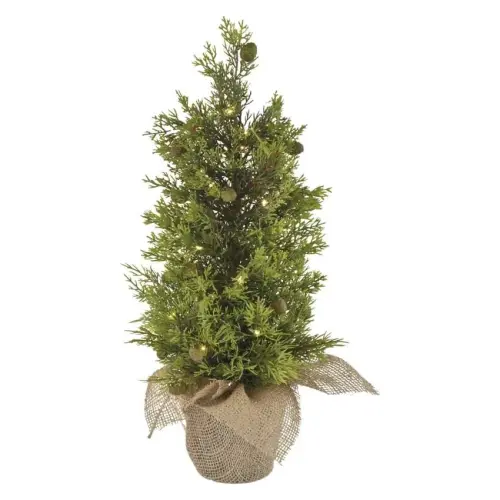 dekorace LED svítící stromek, 50 cm, venkovní i vnitřní, teplá bílá, časovač EMOS DCTW31