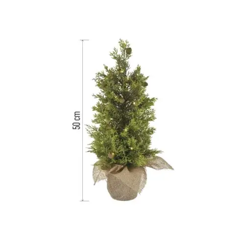 dekorace LED svítící stromek, 50 cm, venkovní i vnitřní, teplá bílá, časovač EMOS DCTW31