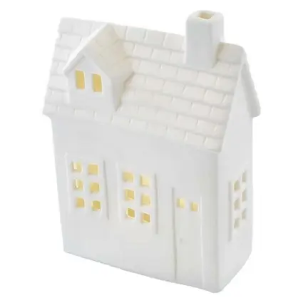 domeček LED keramický 18 cm, 1x CR2032, vnitřní, teplá bílá, časovač EMOS DCLW37