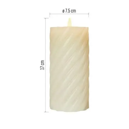 svíčka LED 2x vosková 17 cm, 2x AAA, vnitřní, teplá bílá, časovač EMOS DCCV17