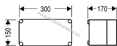 skříň Mi 0100 Hensel 300x150x170 průhledné víko