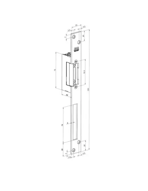 zámek FAB BEFO 1211 Profi 12V AC/DC - 300/600mA  dlouhý plech